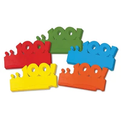 Creativity Street  100 Days of School, Paper Crowns,  4-1/2" x 24-3/4", 25 Pieces