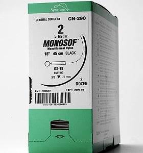 Covidien SUTURE, MONOSOF BLK 3-0 18" C-14 (12/BX)