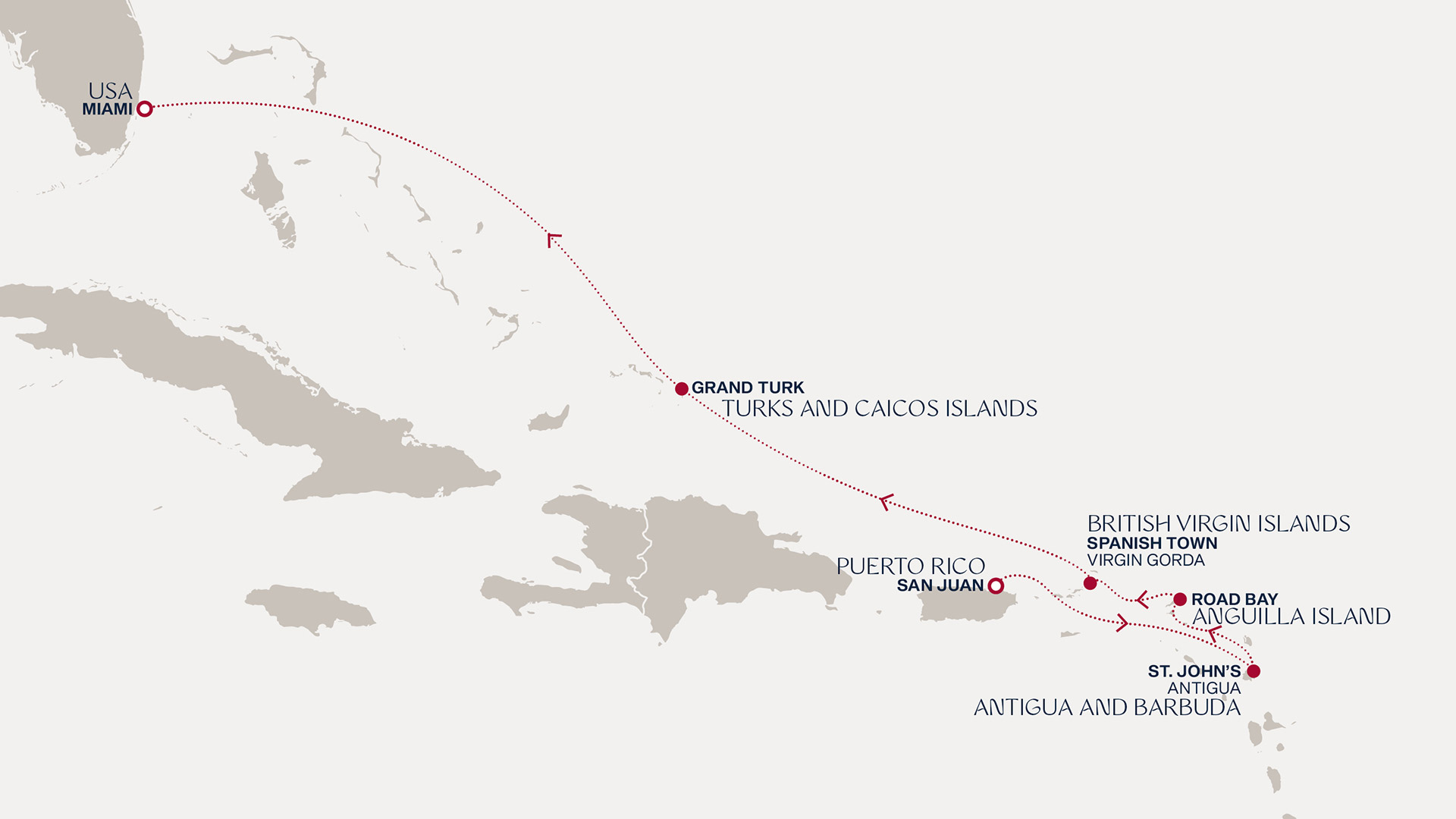 Itinerary map