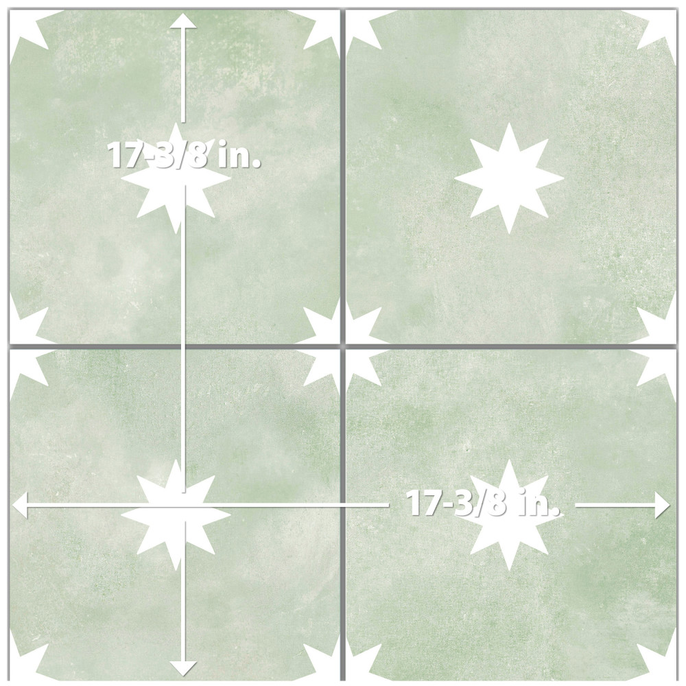 Starlight Sage 17-3/8 in. x 17-3/8 in. Porcelain Floor and Wall Tile