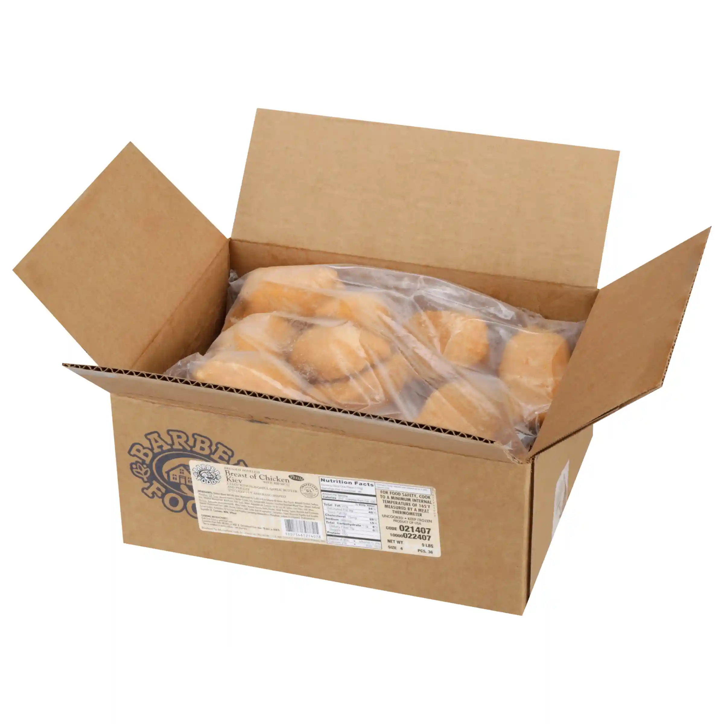Barber Foods® Uncooked Breaded Chicken Kiev Boneless Stuffed Chicken Breasts 4 oz._image_4