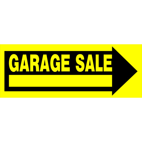 Arrow Garage Sale Sign, 9