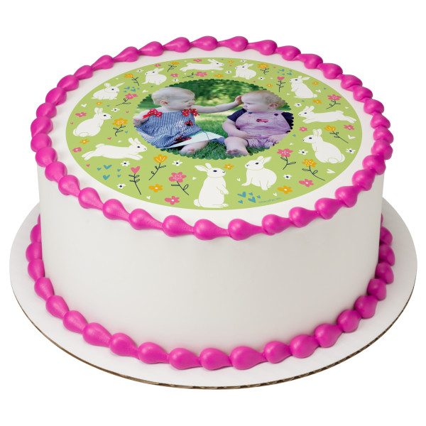 Nostalgic Easter Bunny PhotoCake® Edible Image® Frame