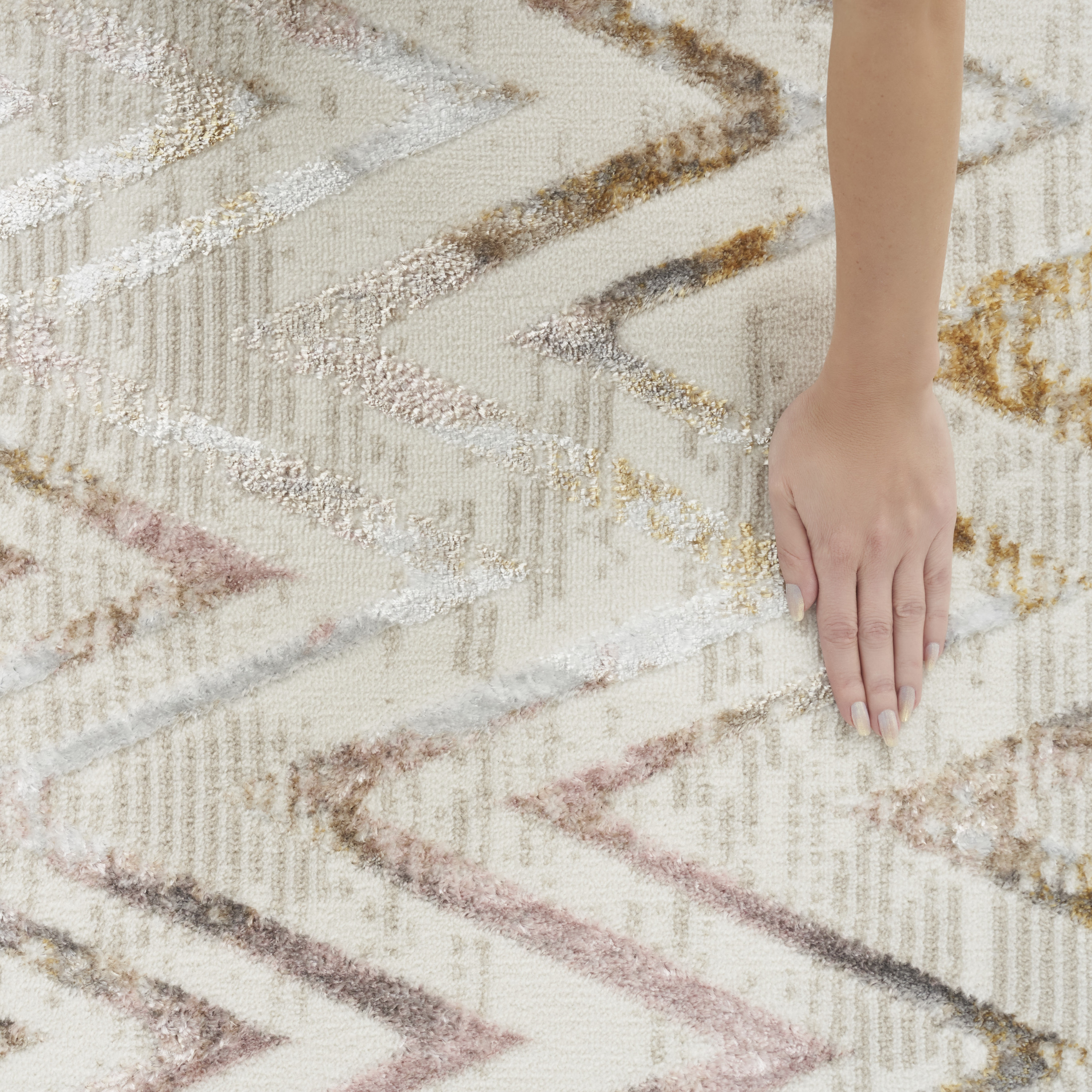Nourison Glitz 2'3" x 7'6" Multicolor Contemporary Indoor Rug