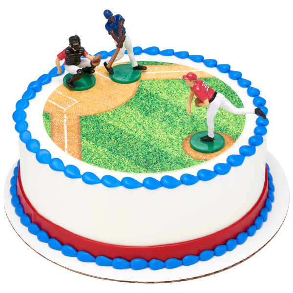 Batter Up Baseball PhotoCake® Edible Image® DecoSet® Background