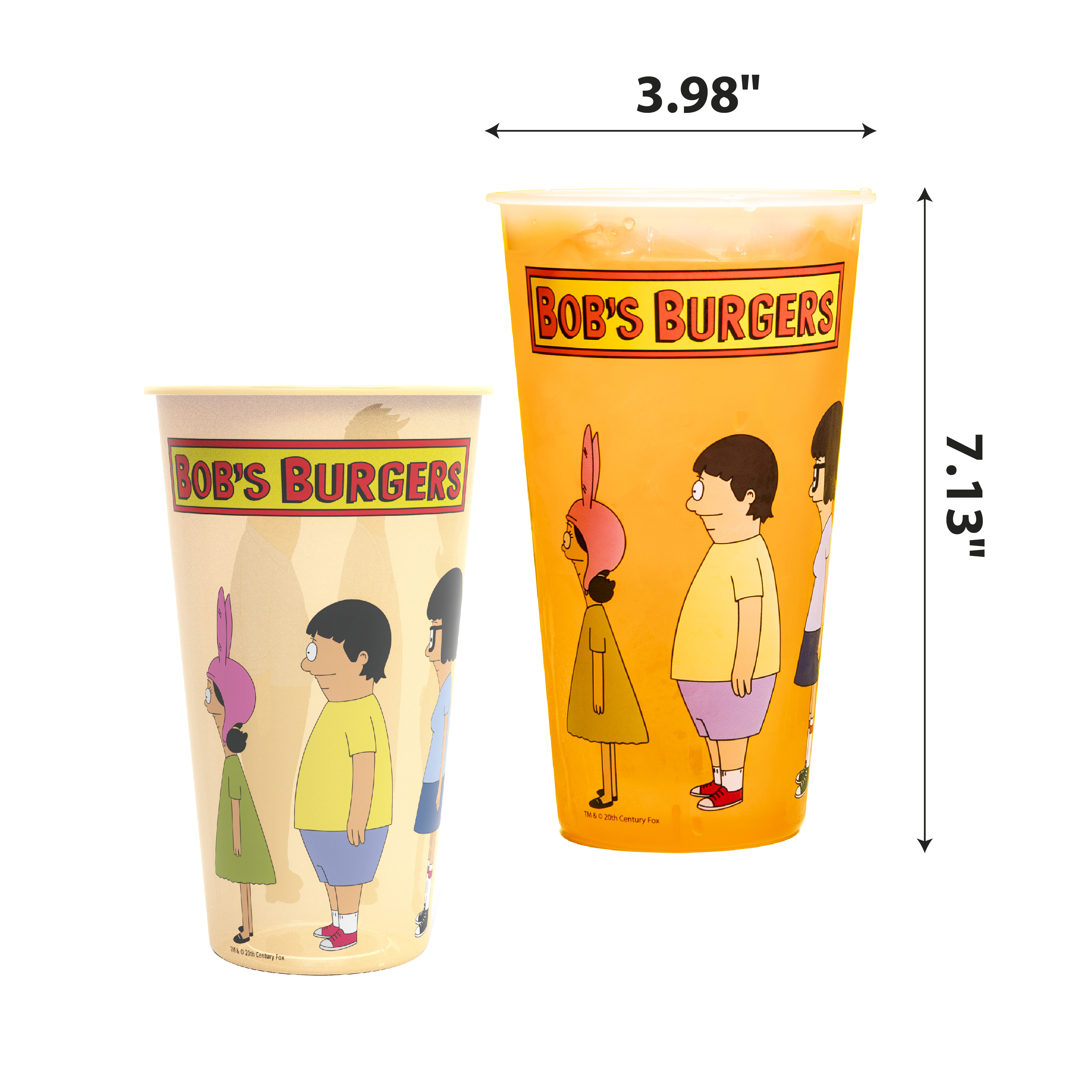 Bobs Burgers 25 ounce Reusable Color Changing Plastic Kids Tumblers, The Belcher Family, 2-piece set slideshow image 2 Bobs Burgers 25 ounce Reusable Color Changing Plastic Kids Tumblers, The Belcher Family, 2-piece set slideshow image 2