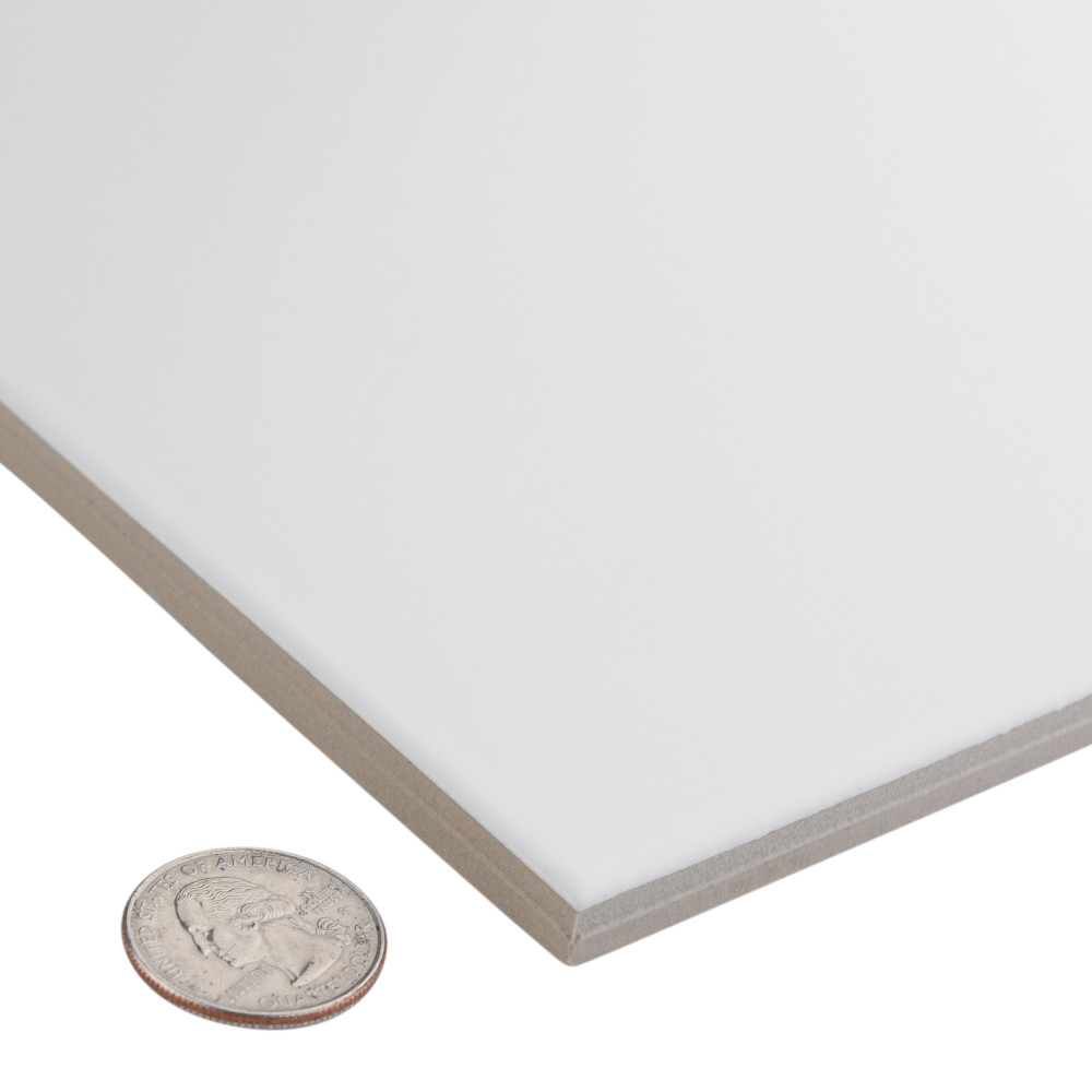 Textile Basic White 9-3/4 in. x 9-3/4 in. Porcelain Floor and Wall Tile