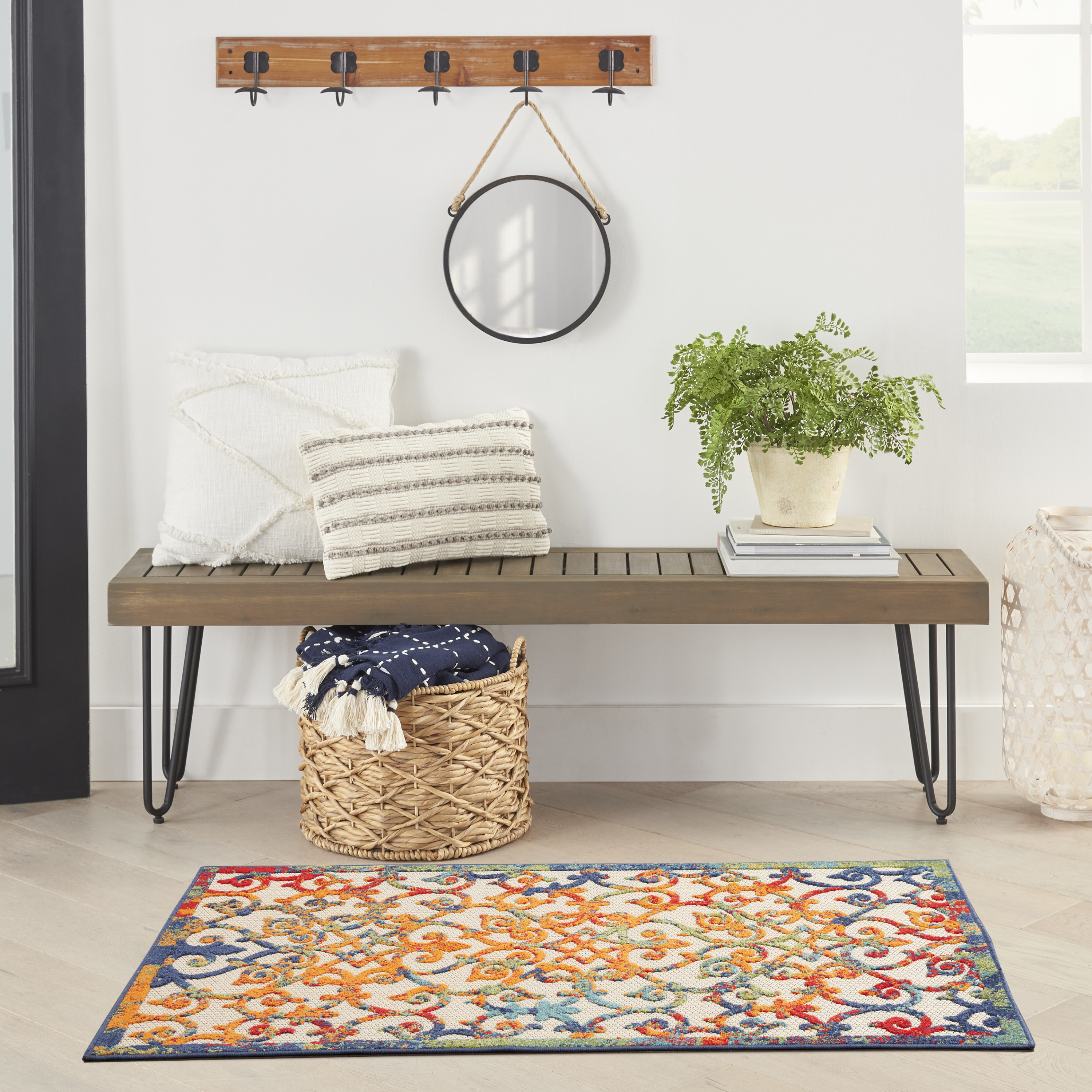 Nourison Aloha 3' x 5' Multicolor Contemporary Rug