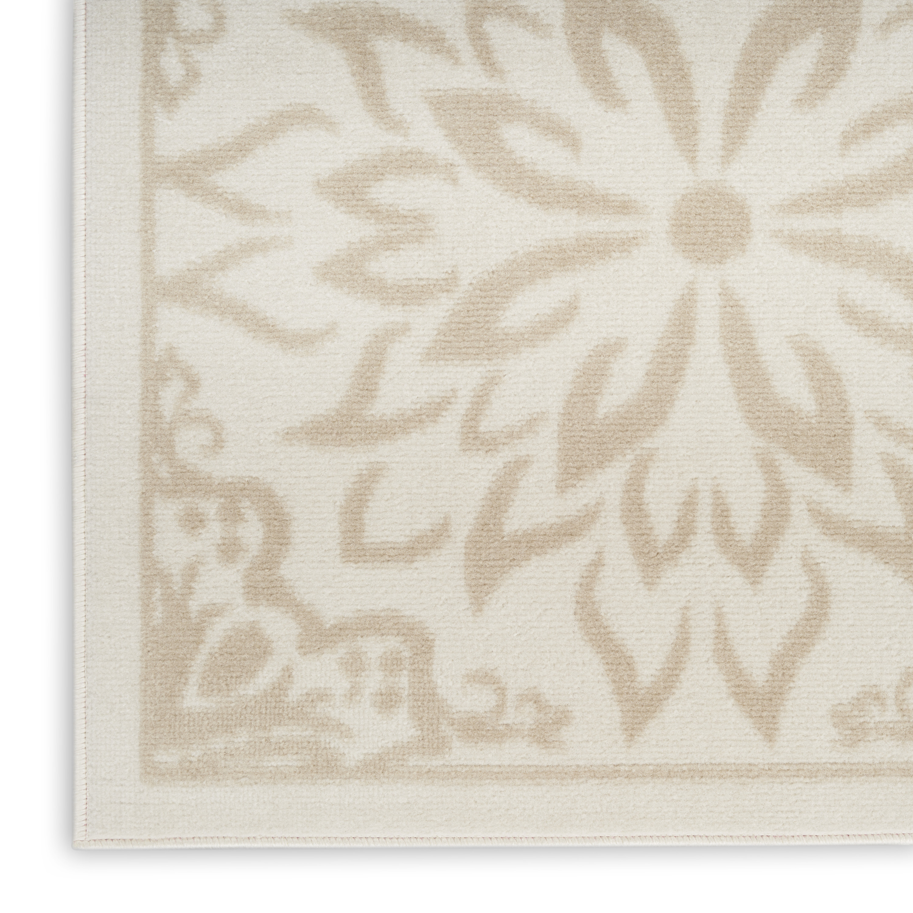 Nourison Jubilant 6' x 9' Ivory Beige Farmhouse Indoor Rug