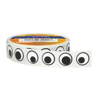 Creativity Street  Eyes Stickers, Black,  1/2", 1000 Pieces