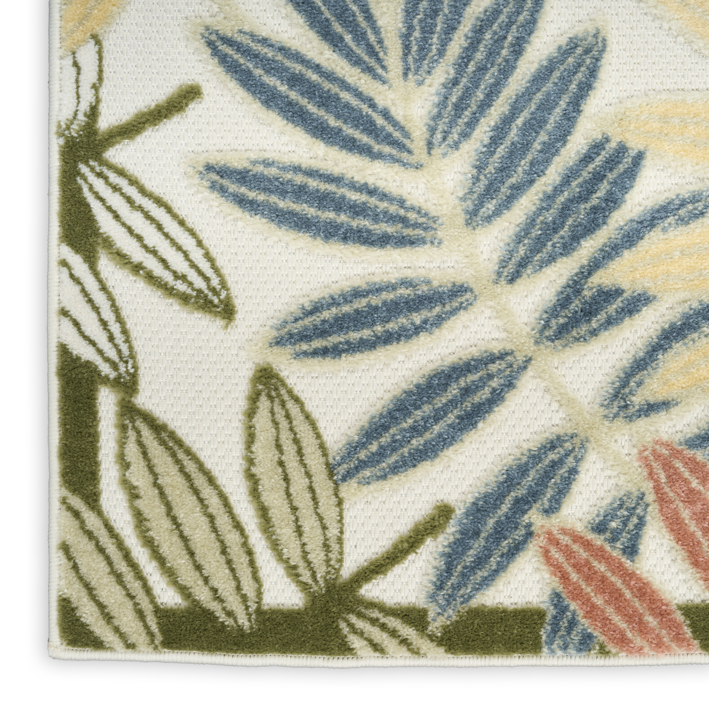 Nourison Aloha 7'10" x 10'6" Ivory Rose Modern Rug