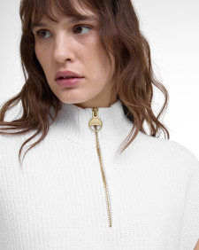 Clara Sleeveless Knitted Jumper White