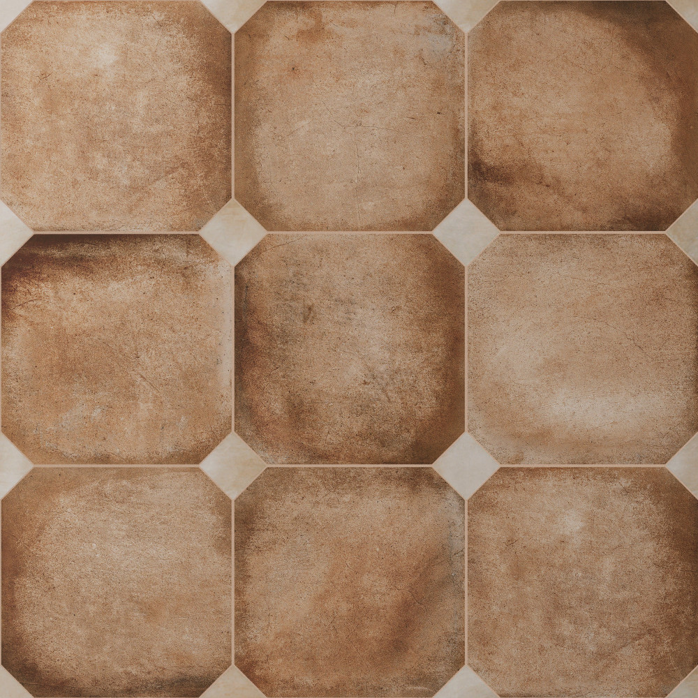 Laverton Octagon Natural with Taco Arena 7-7/8 in. x 7-7/8 in. Porcelain Floor and Wall Tile