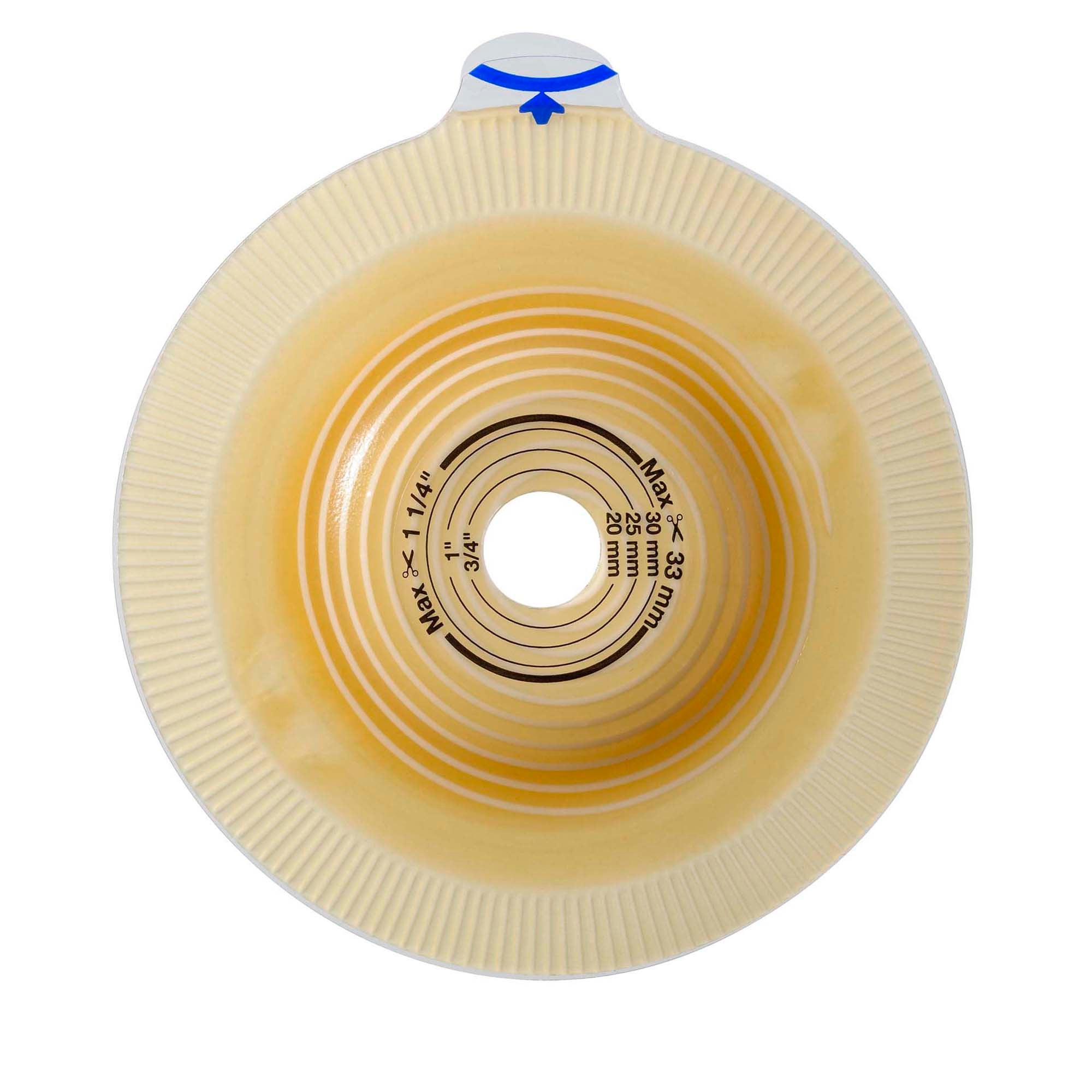 Assura® Convex Light Ostomy Barrier, 35 mm Stoma Opening, Blue Color Match