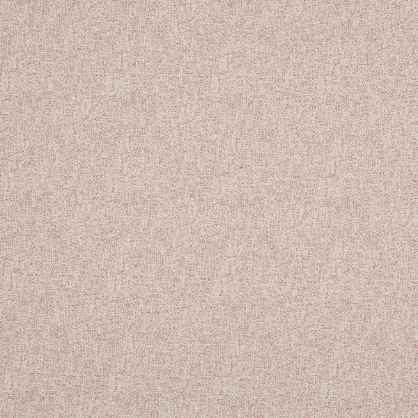 Textured pink-beige wallpaper, densely speckled with fine reddish dots, covering a flat wall and creating a subtle woven appearance in soft, even indoor lighting.
