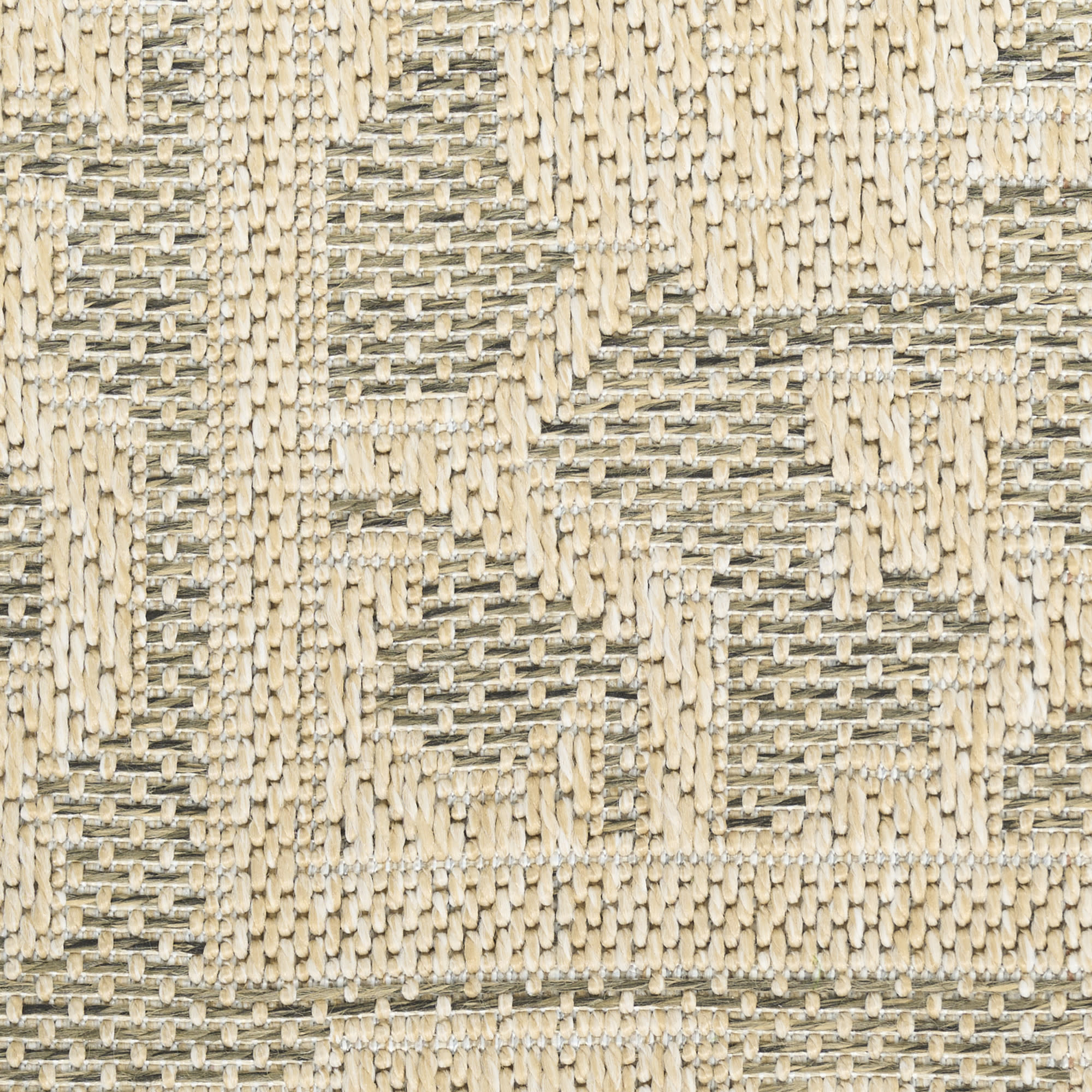 Nourison Tulum 8' x Round Taupe Olive Outdoor Rug