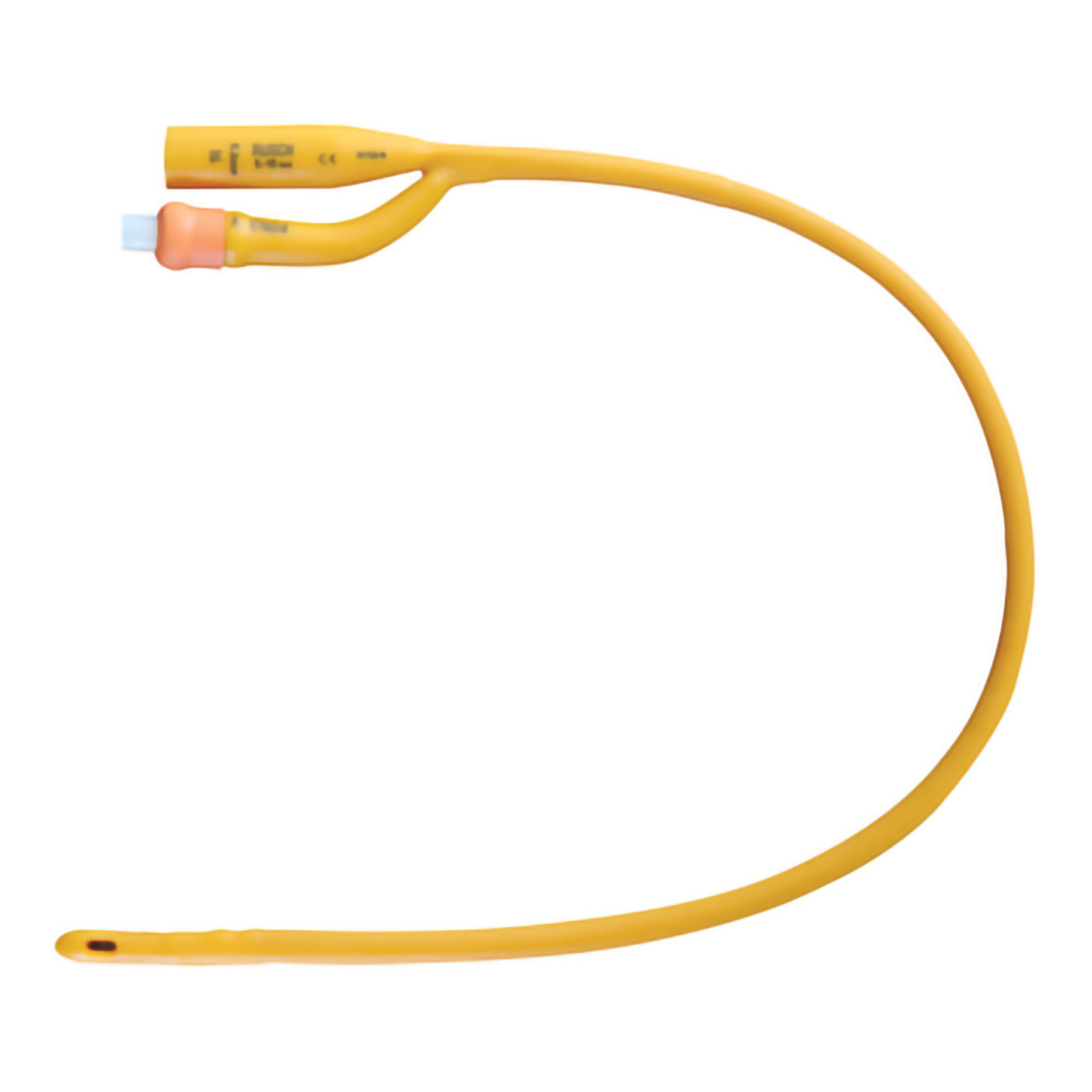 Rüsch® Gold® Foley Catheter, 18 Fr., 5 cc, Straight Tip