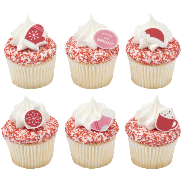 Merry & Bright - Red 3 Free Sweet Décor® Edible Decorations