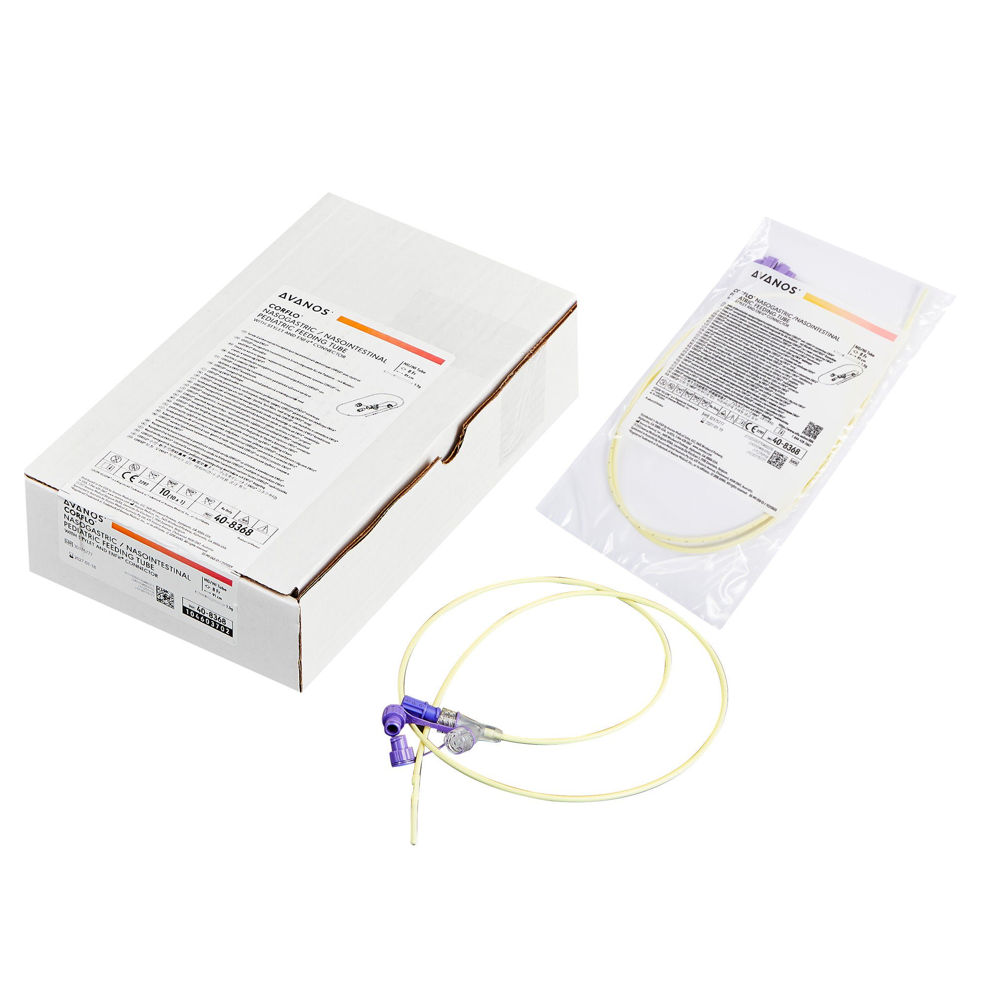 Corflo®-ULTRA Ped NG Pediatric Nasogastric Feeding Tube, 8 Fr., 36-Inch Tube
