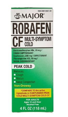 Robafen® CF Multisymptom Cough Suppressant & Nasal Decongestant, 4-ounce Bottle