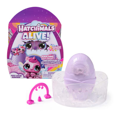 Hatchimals Alive, Rainbow Splash Fizzy Color Surprise Toy, Hatch Twins or Triplets from Color Reveal Egg (Style May Vary), Kids Toys for Girls & Boys