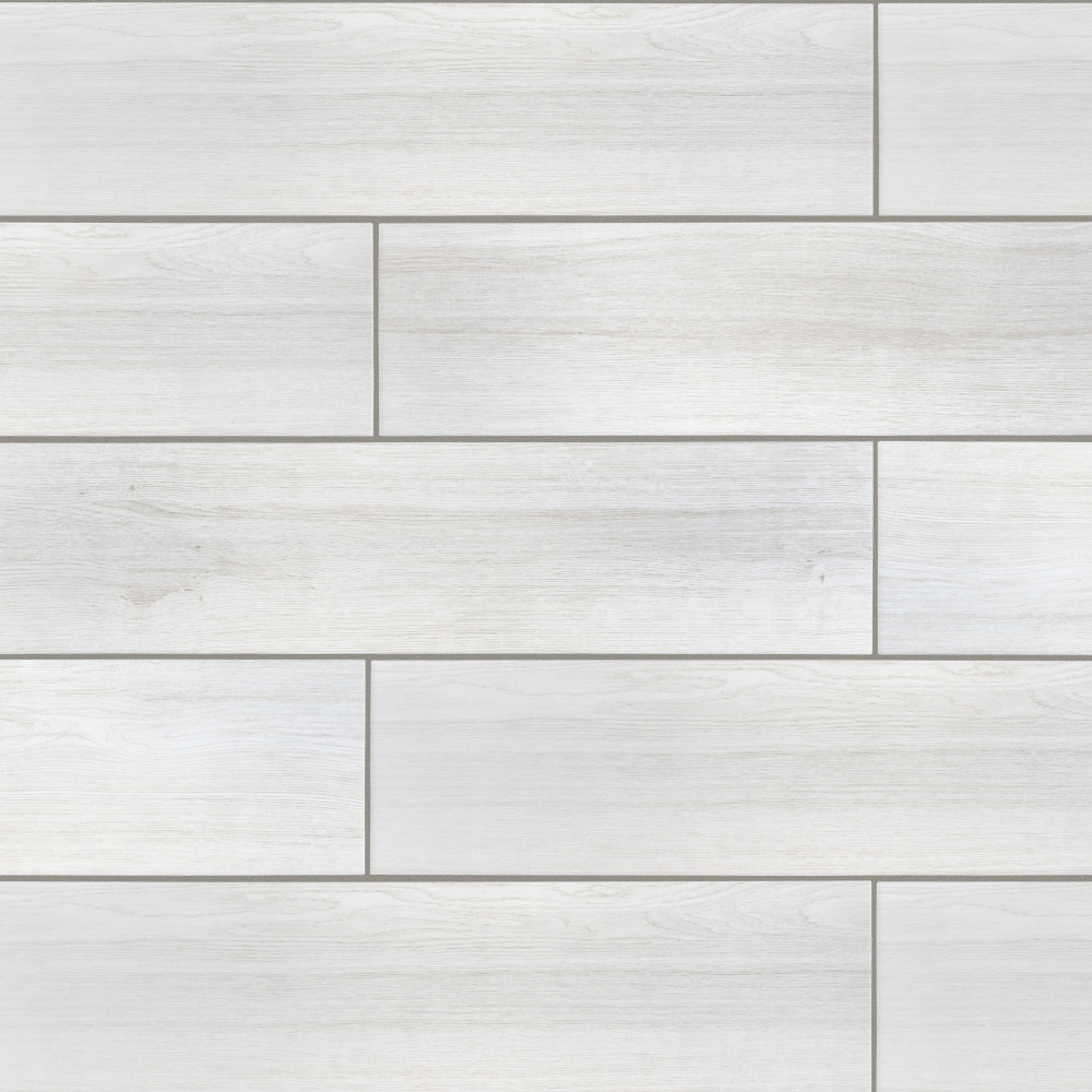 Llama White 8.5x35.5 Rectangle Porcelain Floor and Wall Digital Pattern