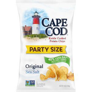 Cape Cod Potato Chips, Less Fat Original Kettle Chips, Party Size 14 Oz Party Size