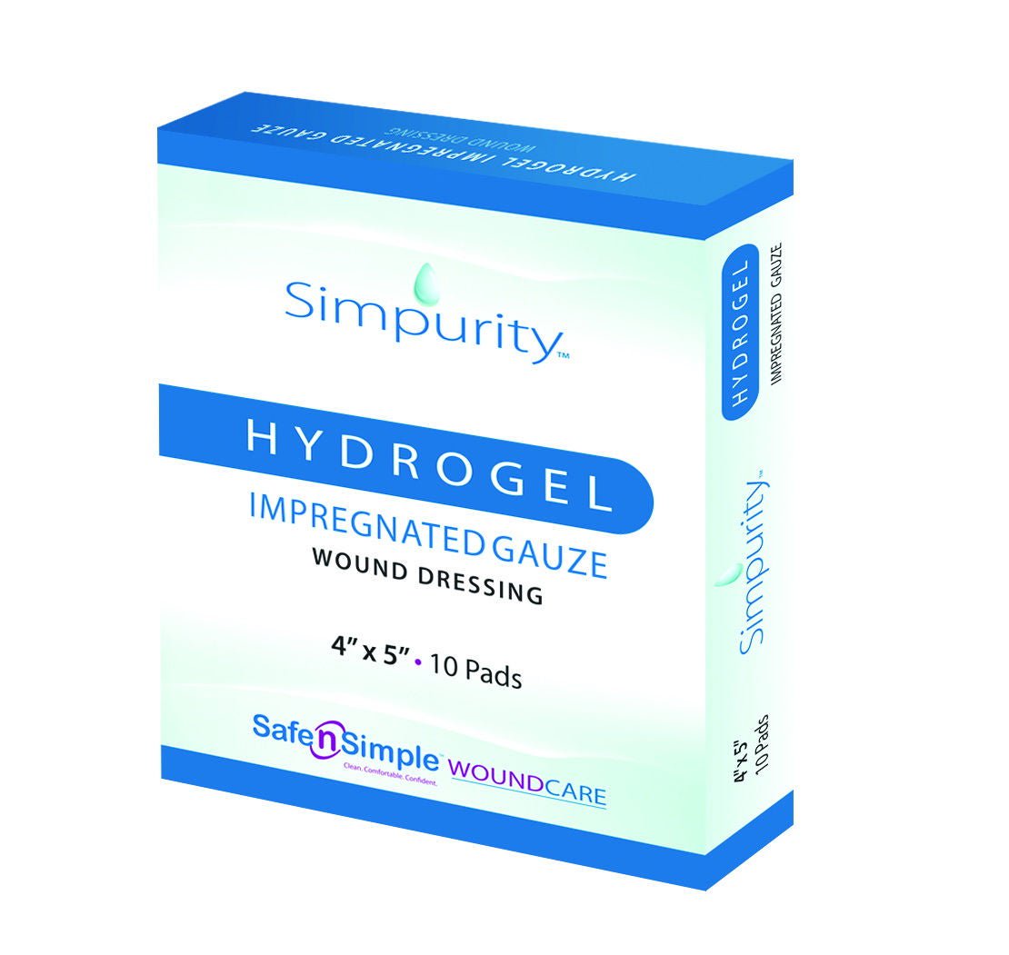 Safe N Simple GAUZE, HYDROGEL IMPREGNATED 2"X2" (10/BX 8BX/CS)