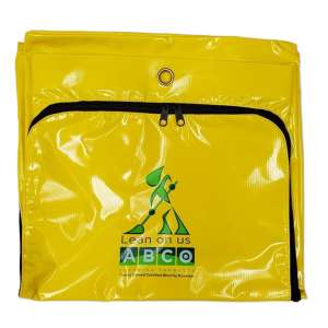 Hillyard, 25 gal, Vinyl Janitor Cart Bag, Yellow