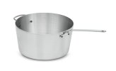 3 ¾-quart Wear-Ever® tapered aluminum saucepan with natural finish and plated handle