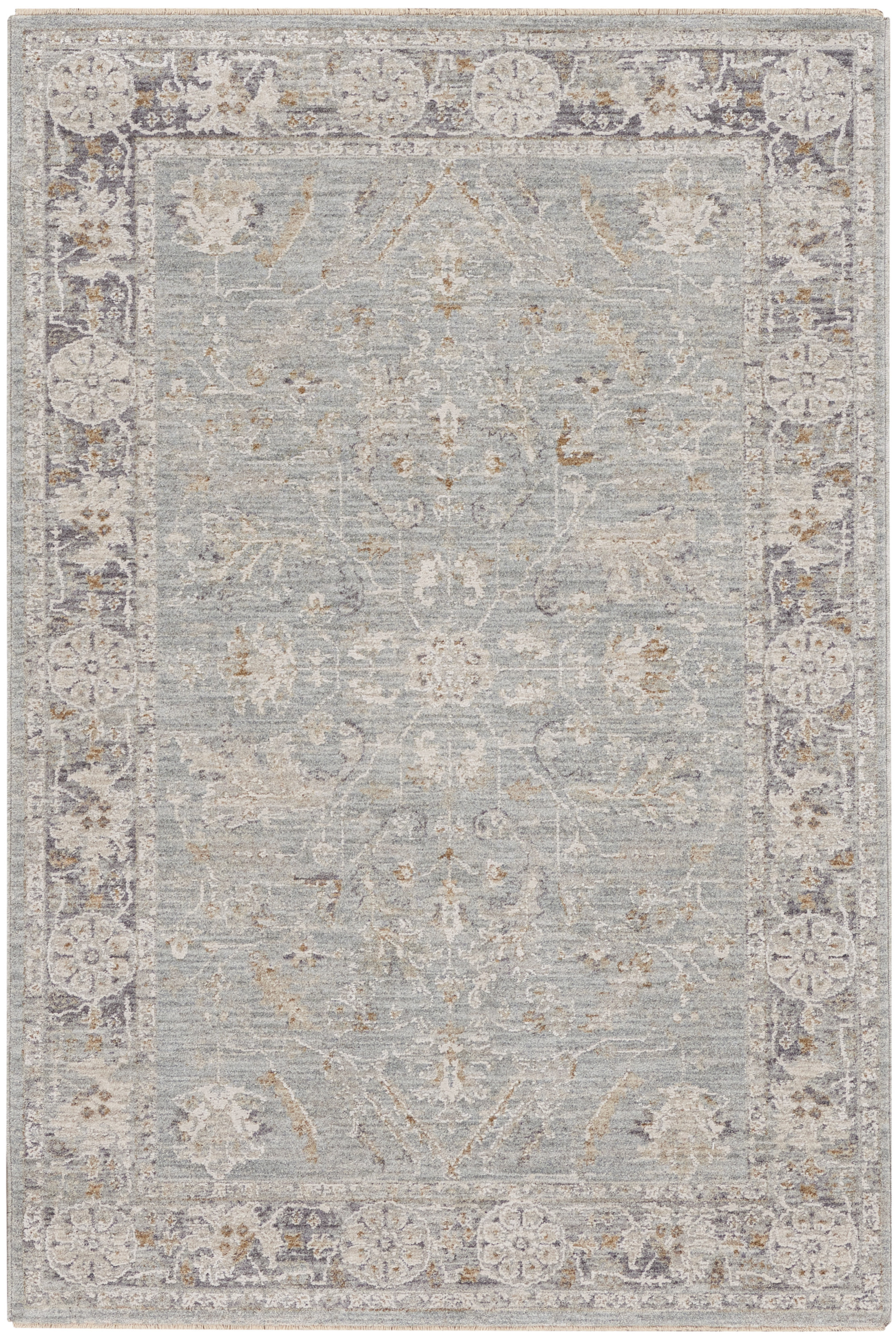 Nourison Infinite 5'3" x 7'8" Blue Ivory Vintage Indoor Rug