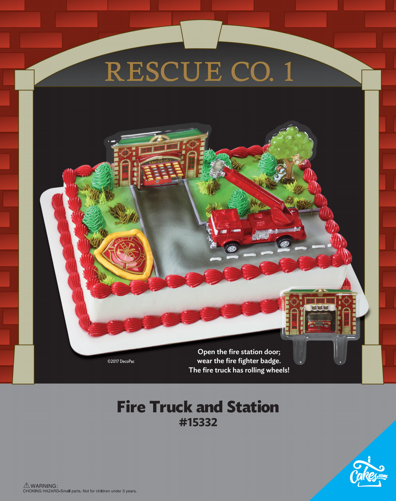 Fire Truck & Station DecoSet® | The Magic of Cakes® Page ...