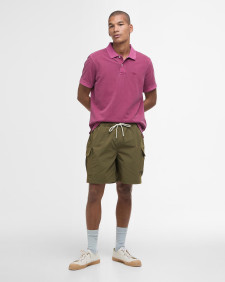 Washed-Out Sports Polo Shirt Washed Raspberry