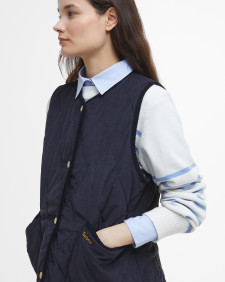 Cecily Gilet Dark Navy/Sky Dress Tartan