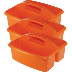 Large Utility Caddy, Orange, Pack of 3