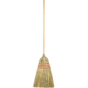 Carlisle, Flo-Pac, 12in, Parlor Broom, Corn Blend Bristles, Yellow