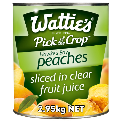  Wattie's® Peaches Sliced in Clear Fruit Juice 2.95kg 
