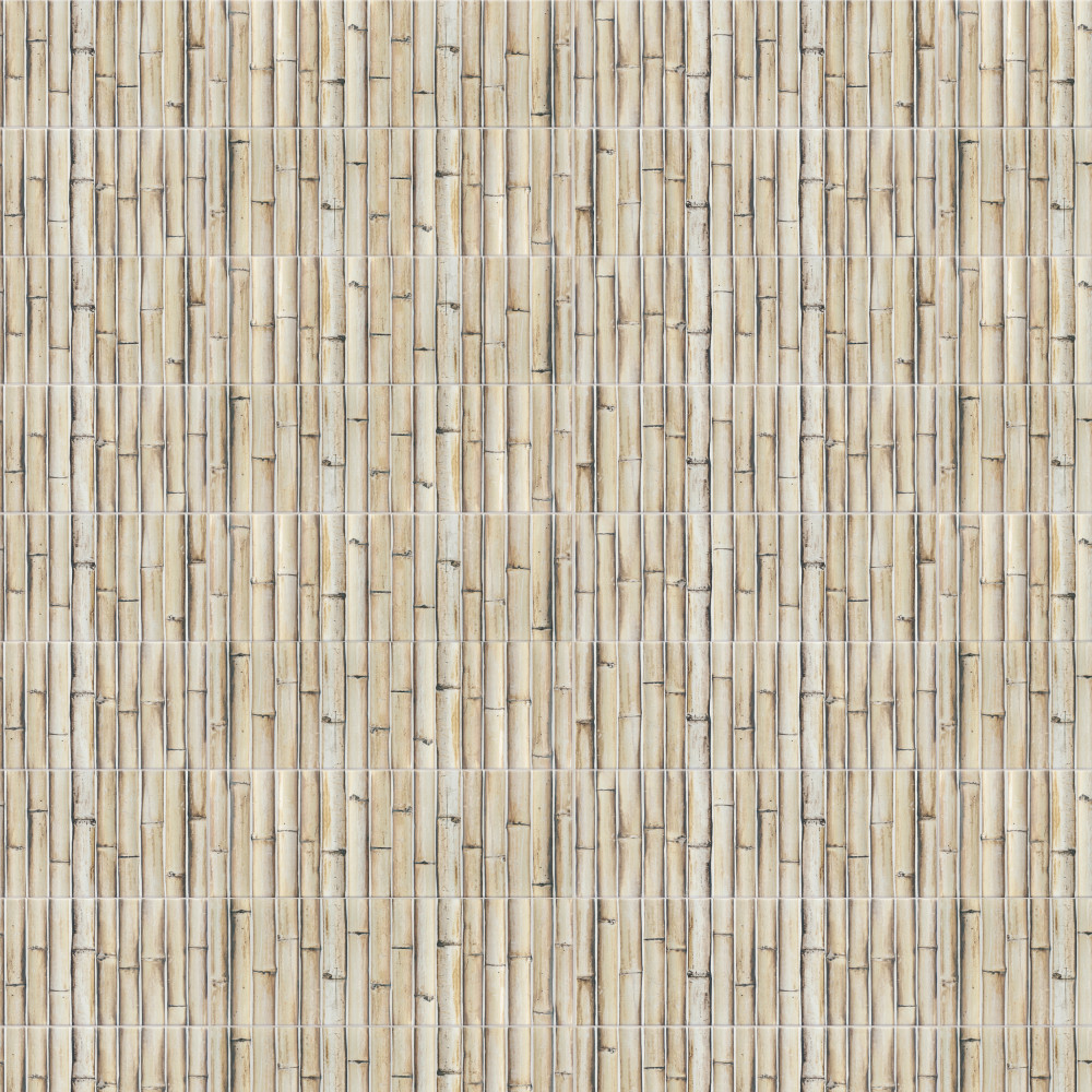 Bamboo Haven Sandy White 5.88x11.88 Rectangle Ceramic Wall Only Digital Pattern