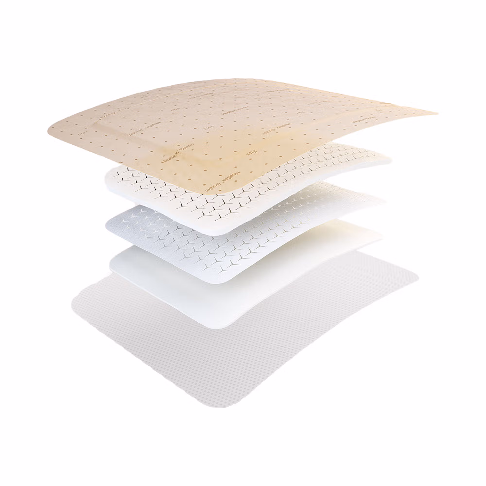 Mepilex® Border Flex Adhesive with Border Foam Dressing, 6 x 6 Inch
