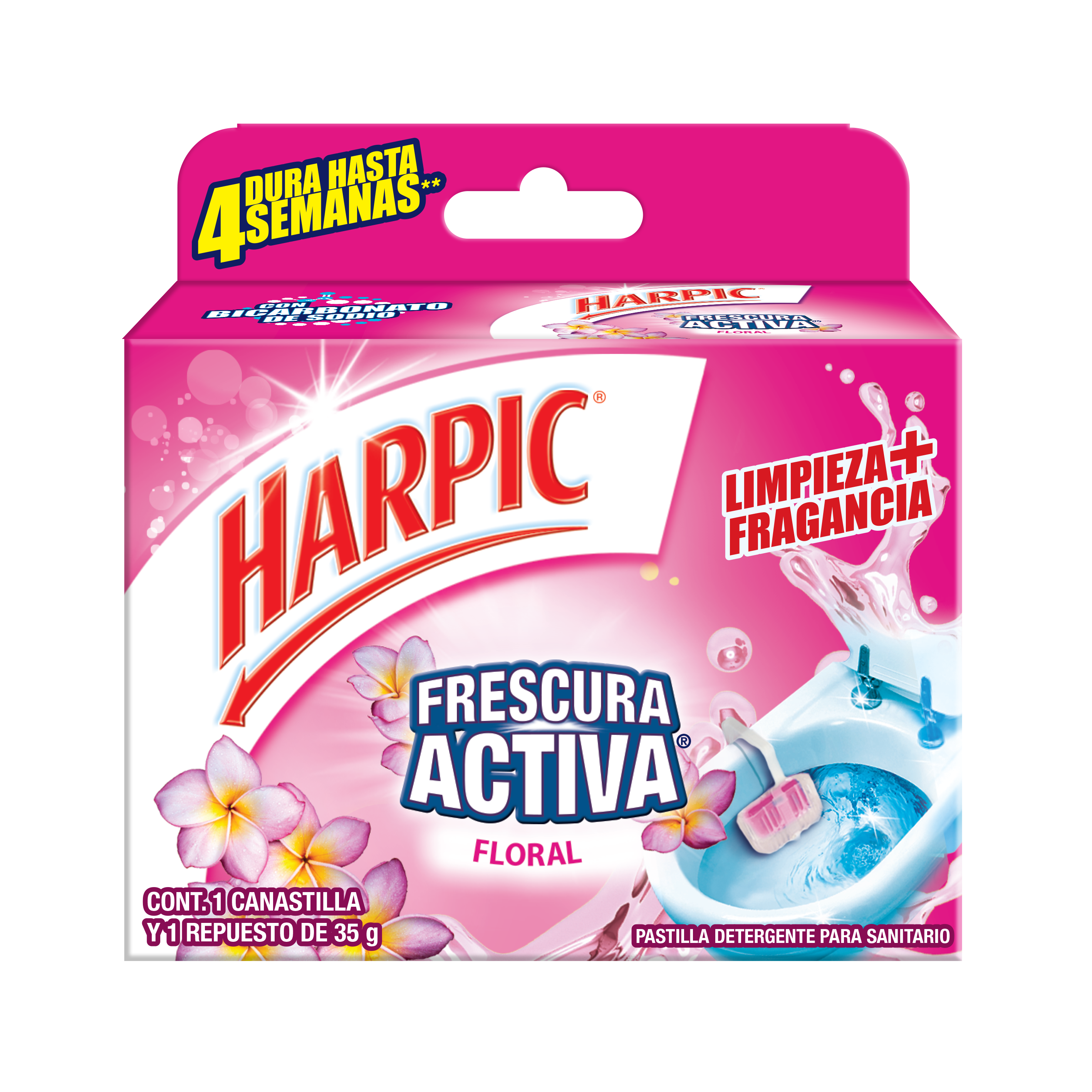 Harpic® Canastilla Frescura Activa Floral 35gr