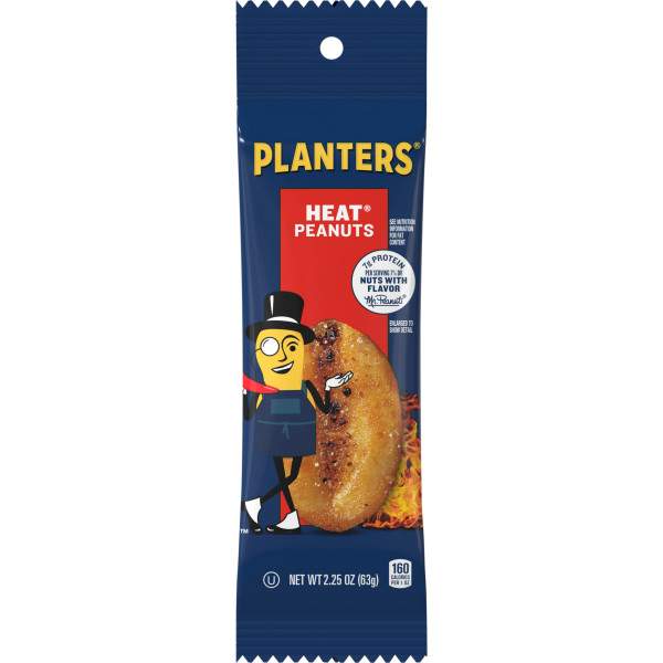 PLANTERS(r) Heat Peanuts 45/2.25oz . A1N1 - Front No Plunge In Package (Low Res)