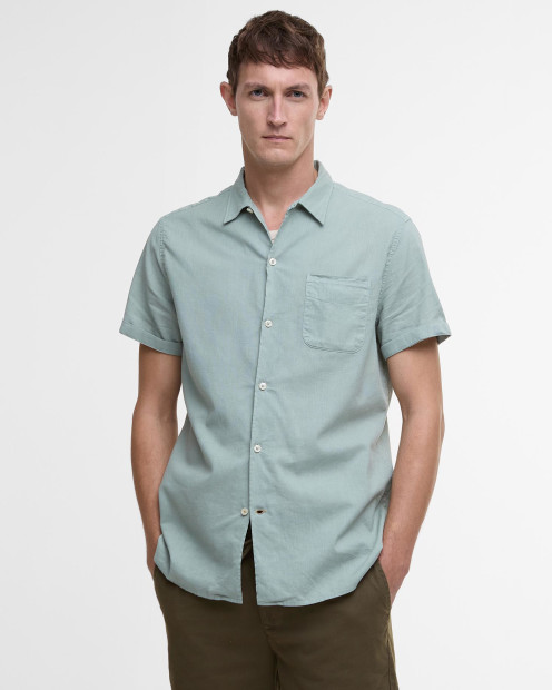 Garment Dyed Nelson Short-Sleeved Shirt Pale Apple