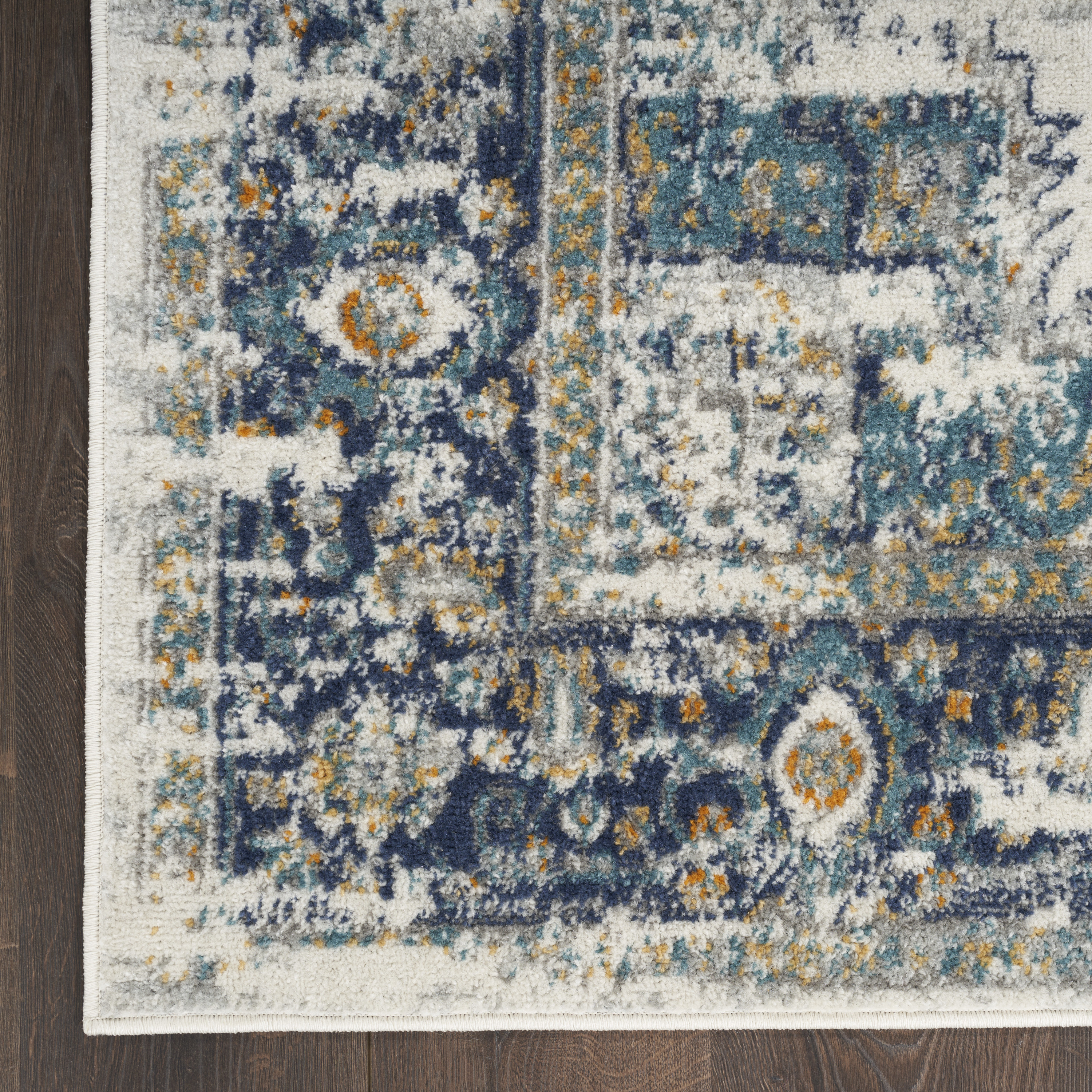Nourison Passion 8' x 10' Ivory Grey Blue Vintage Indoor Rug
