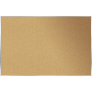 Tablón de anuncios de corcho natural con marco de aluminio, 18"H x 24"W