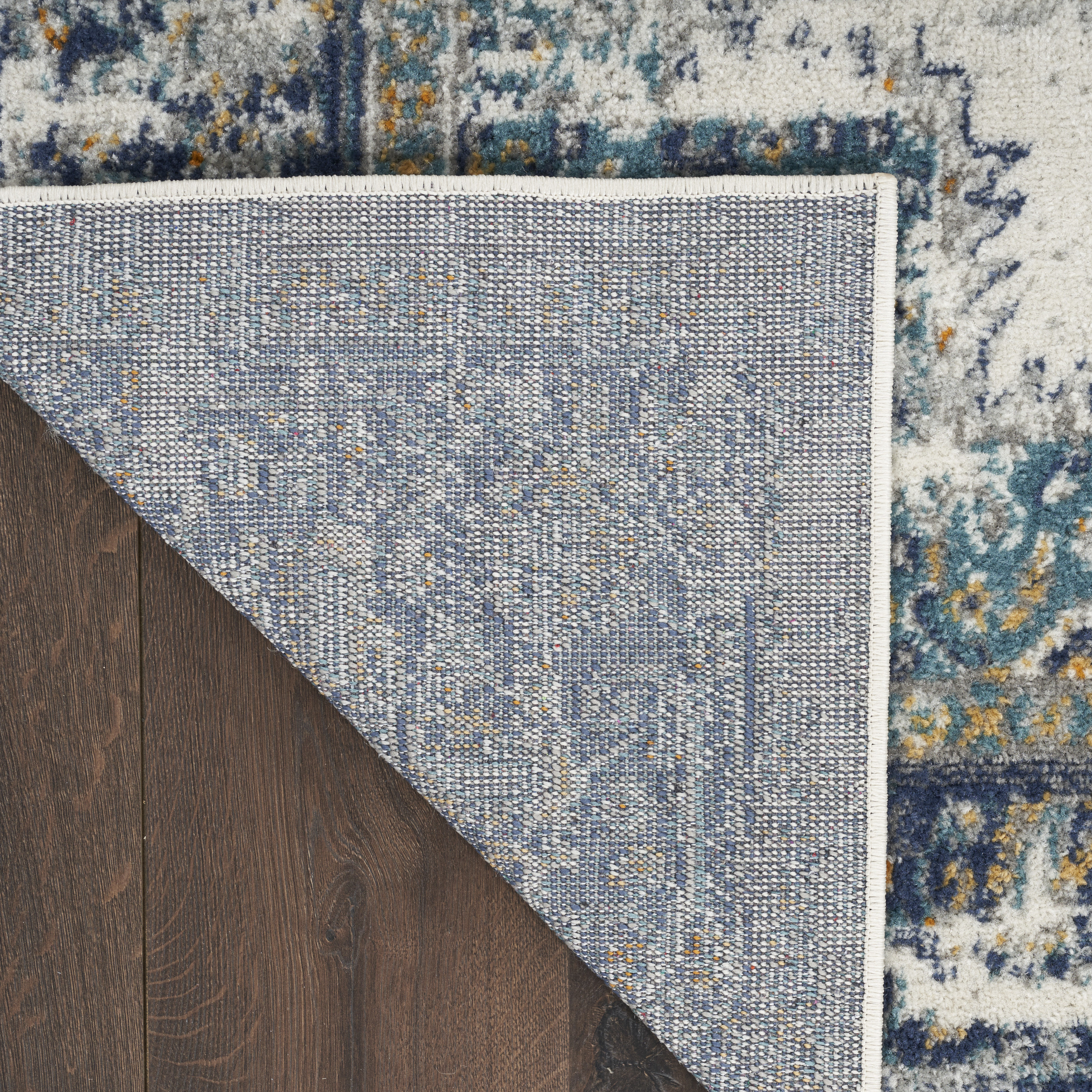 Nourison Passion 2'2" x 10' Ivory Grey Blue Vintage Indoor Rug
