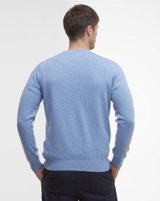 Pima Cotton Crew Neck Jumper Dark Chambray