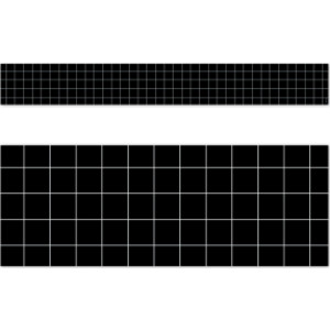 Core Decor Window Pane on Black EZ Border, Bulletin Board Border, 48 Feet