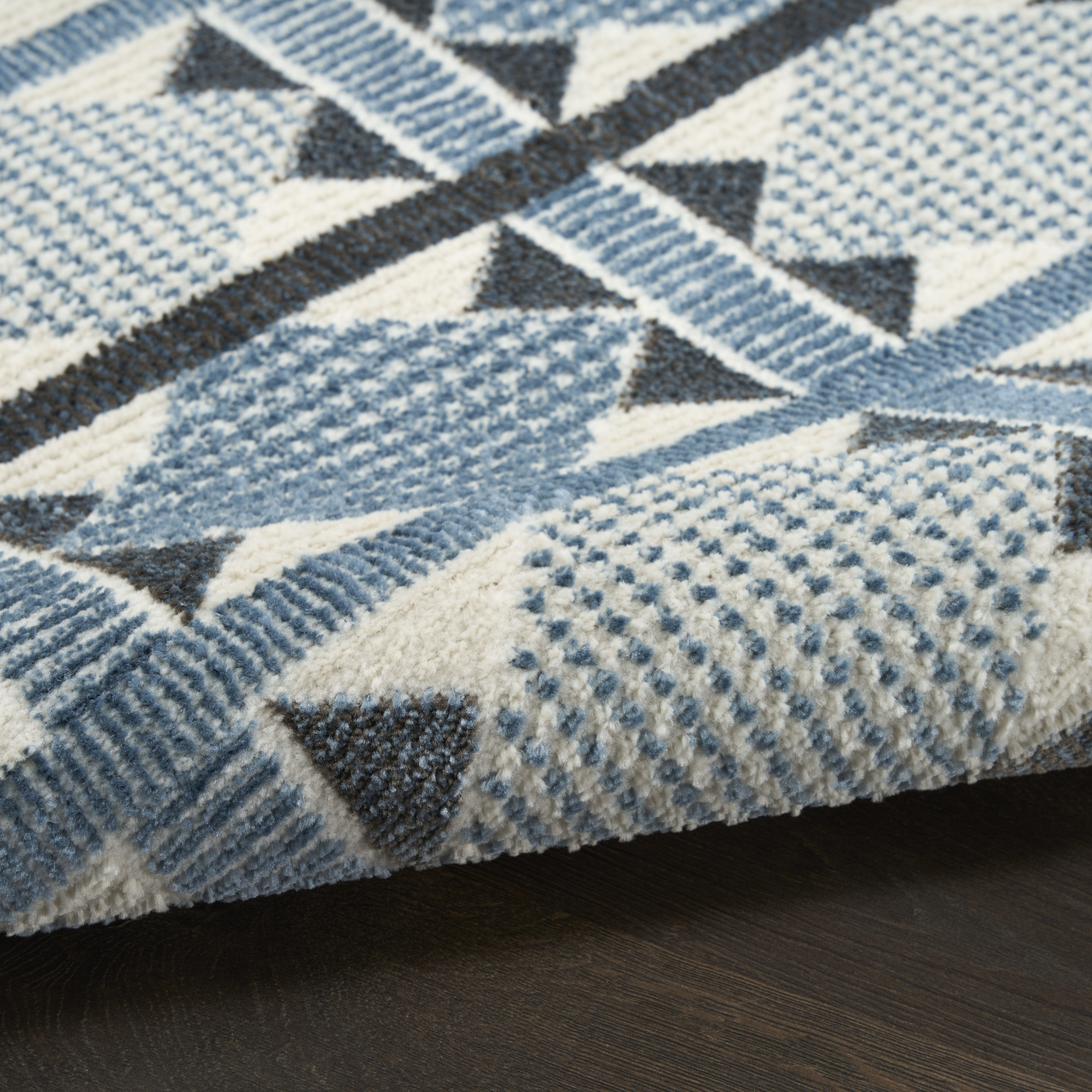Nourison Nordic 4' x 6' Blue Modern Indoor Rug