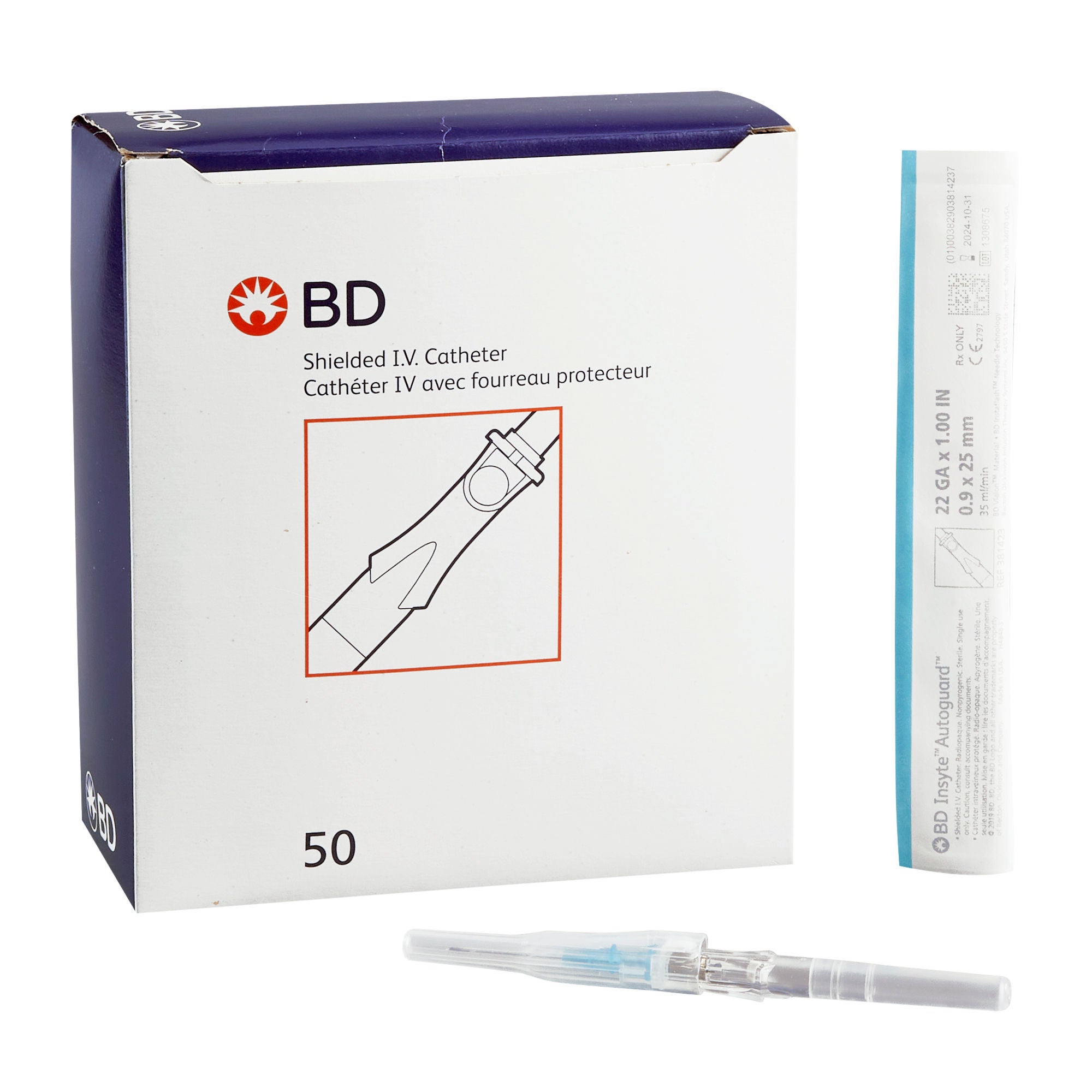 Insyte-N™ Autoguard™ Peripheral IV Catheter, 22 Gauge