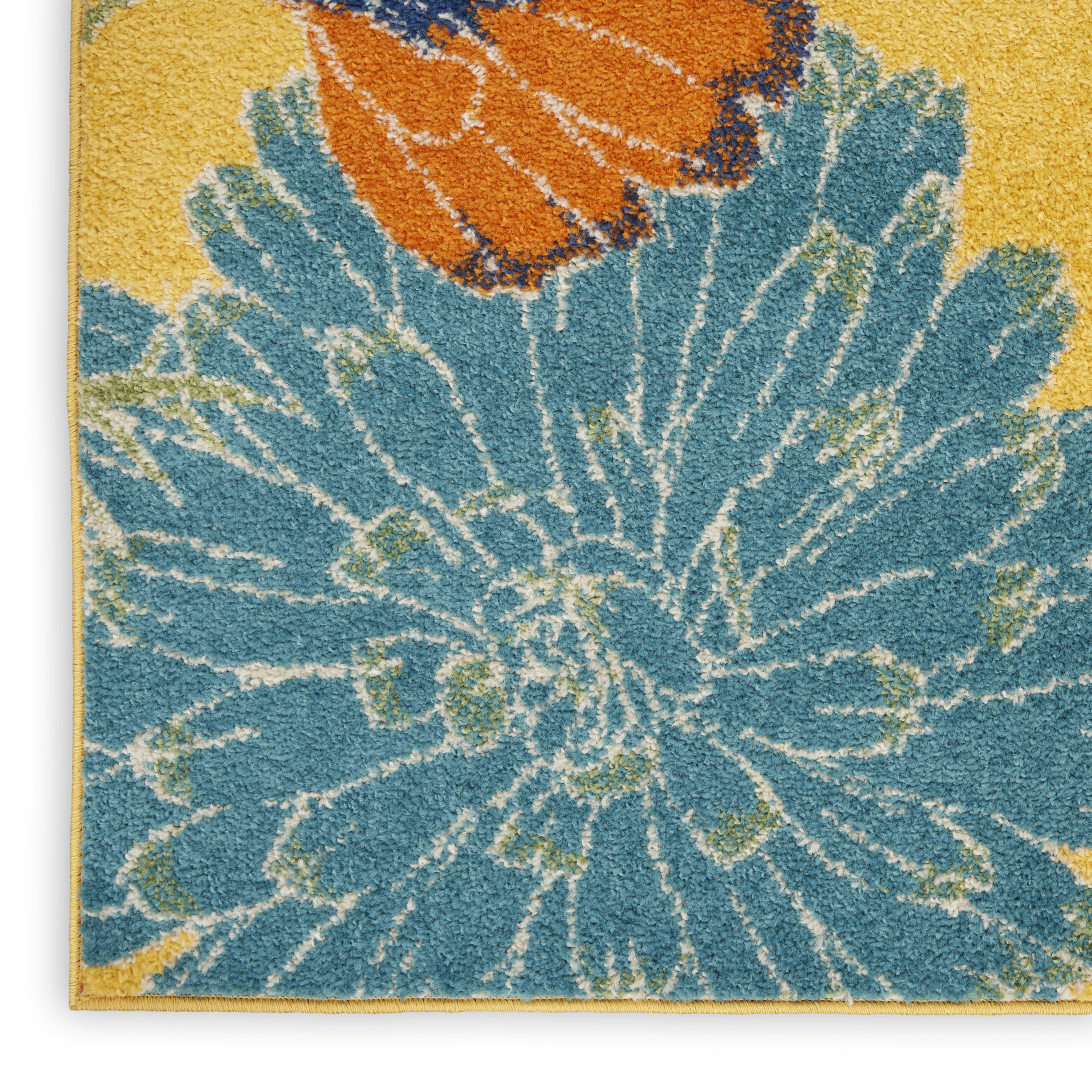 Nourison Allur 9' x 12' Yellow Multicolor Contemporary Indoor Rug